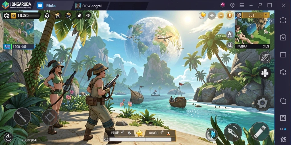 Tampilan gameplay IDNGARUDA di dunia Open World yang memukau.