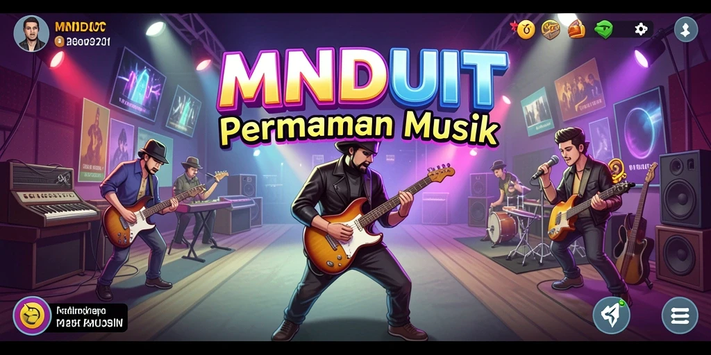 Screenshot gameplay MNDUIT menunjukkan keseruan bermain musik.