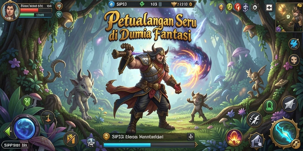Screenshot dari gameplay SIP33 yang menunjukkan aksi petualangan seru.