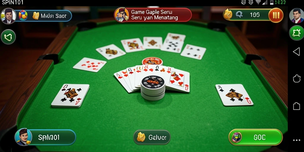 Tampilan gameplay seru dan interaktif dalam SPIN101.