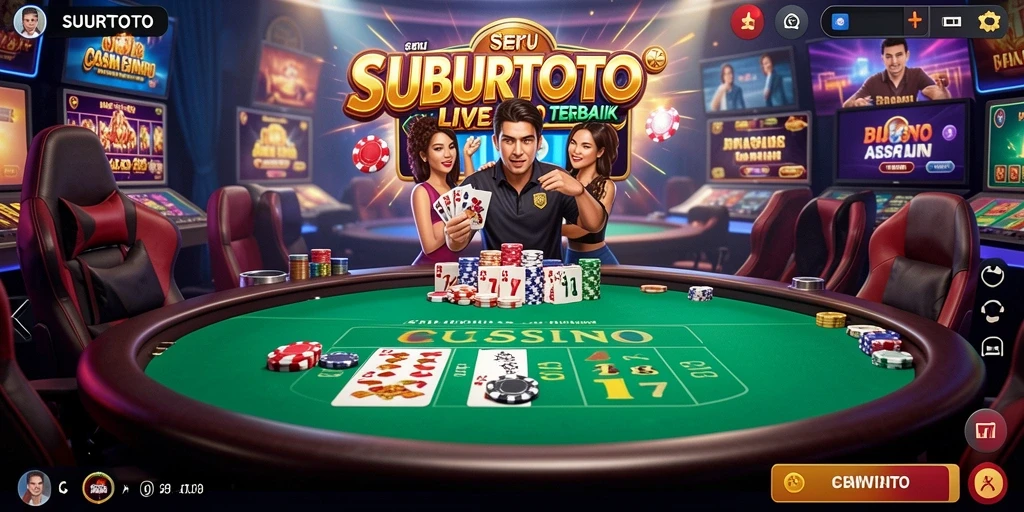 Tampilan gameplay Live Casino SUBURTOTO yang mendebarkan dan interaktif.