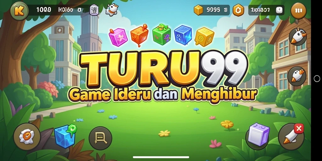 Tampilan gameplay TURU99 yang menarik dan penuh warna.