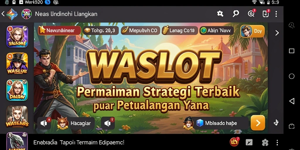 Screenshot utama WASLOT menampilkan gameplay Strategy yang mendebarkan.