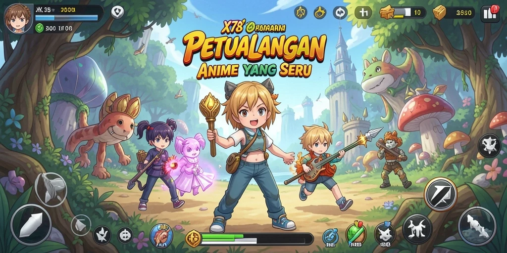 Tampilan menarik dari gameplay X78 yang membawa dunia Anime ke tangan Anda.